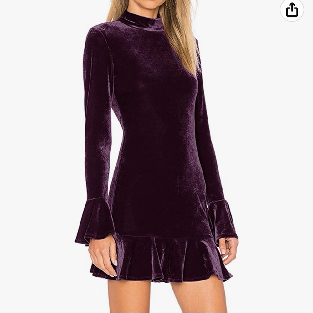 Purple Velvet Dress Size S